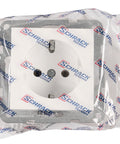 Socket outlet, cage clamps, 1 pcs, white