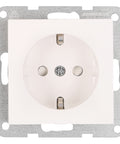 Socket outlet w. safety shutter, cage clamps, 1 pcs, white