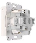 Socket outlet, flap cover, cage clamps, 1 pcs, white