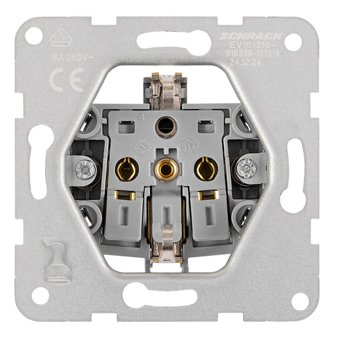 Socket outlet with safety shutter, cage clamps, ZSV, orange