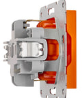 Socket outlet with safety shutter, cage clamps, ZSV, orange