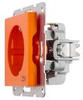 Socket outlet with safety shutter, cage clamps, ZSV, orange