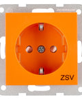 Socket outlet with safety shutter, cage clamps, ZSV, orange