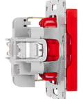 Socket outlet with safety shutter, cage clamps, EDV, red
