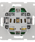 Socket outlet with safety shutter, cage clamps, SV, green