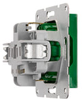 Socket outlet with safety shutter, cage clamps, SV, green