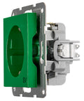 Socket outlet with safety shutter, cage clamps, SV, green