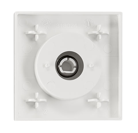 Placă frontală dimmer cu buton rotativ, alb