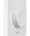 Placă frontală dimmer cu buton rotativ, alb