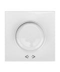 Placă frontală dimmer cu buton rotativ, alb