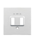 Mască priză dublă de încărcare USB, alb