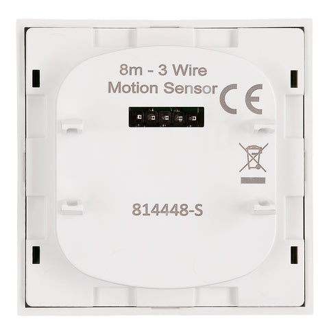 Mască senzor mișcare Master 180°, 8m, (I/Auto/0) 3 fire, alb