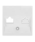 Mască pentru priză 1xRJ45 TOOLLESS LINE, alb