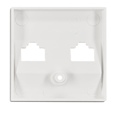Mască pentru priză 2xRJ45 TOOLLESS LINE, alb