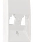 Mască pentru priză 2xRJ45 TOOLLESS LINE, alb