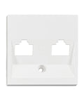 Mască pentru priză 2xRJ45 TOOLLESS LINE, alb
