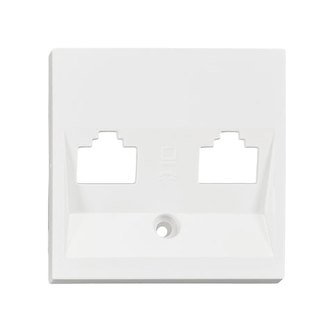 Mască pentru priză 2xRJ45 TOOLLESS LINE, alb