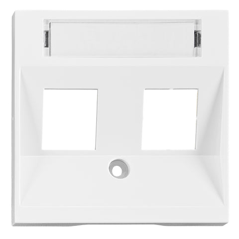 Mască 2*RJ45 Toolless Line, albă