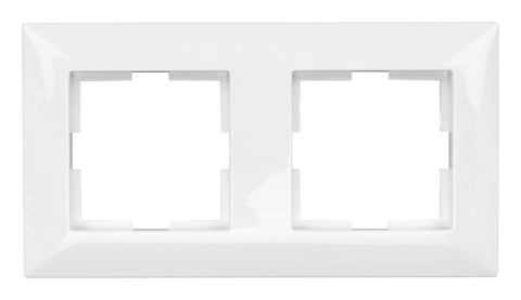Ramă pentru 2 aparate, alb