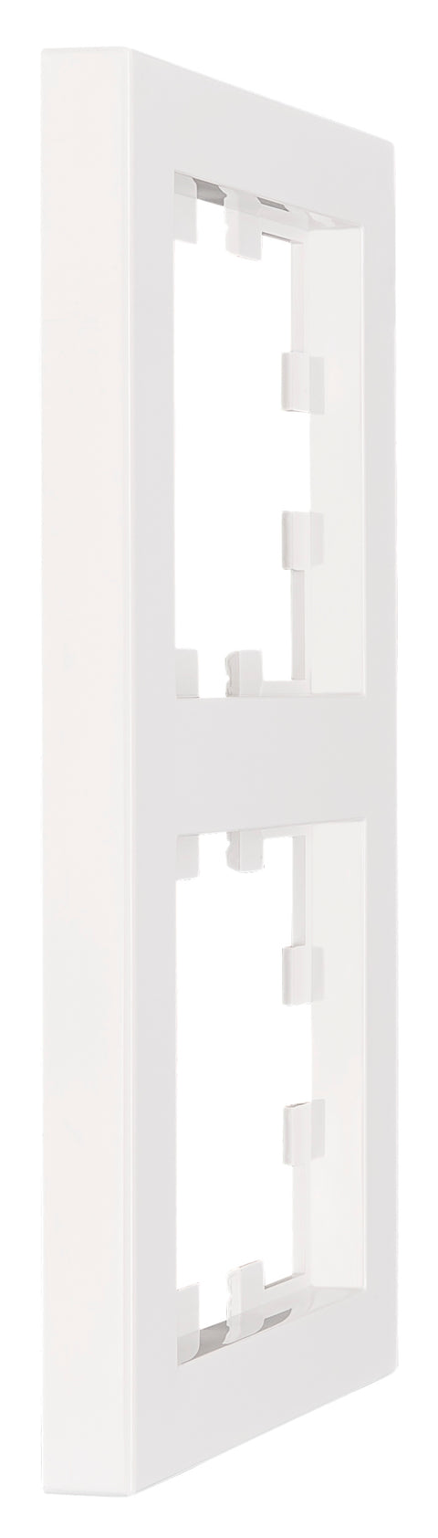 Ramă 2 aparate, Design CUBIC, alb