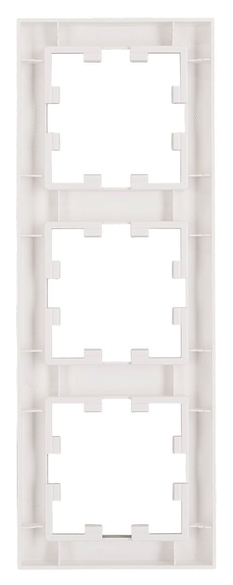 Ramă 3 aparate, Design CUBIC, alb