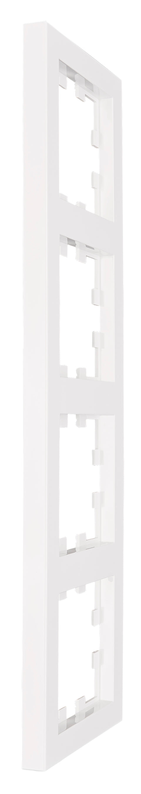 Ramă 4 aparate, Design CUBIC, alb