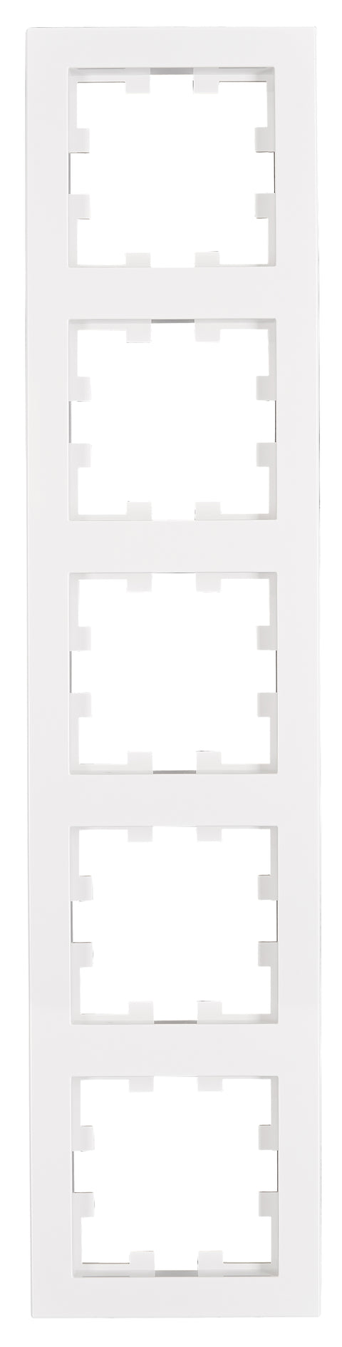 Ramă 5 aparate, Design CUBIC, alb