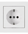 Priză simplă, completă, terminale cu șurub, albă
