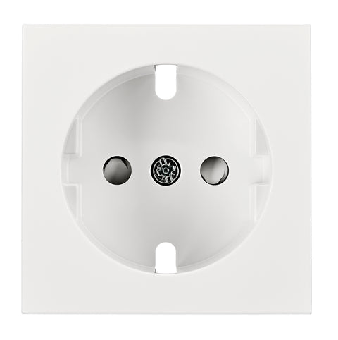 Socket cover with safety shutter, VISIO S 55, white