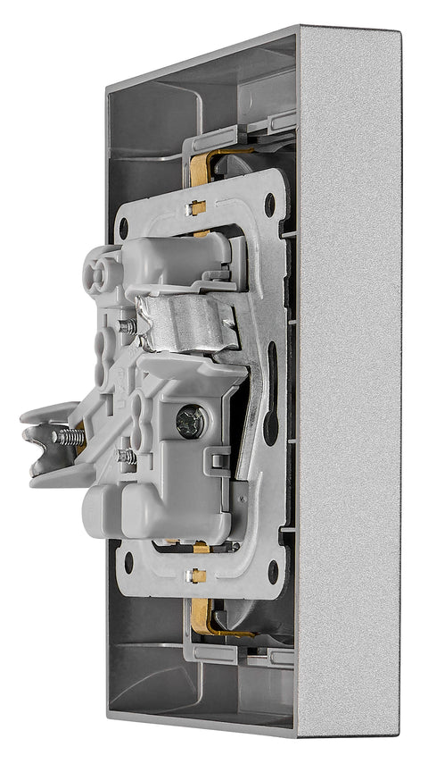 Priză dublă completă cu contacte de protecție, antracit