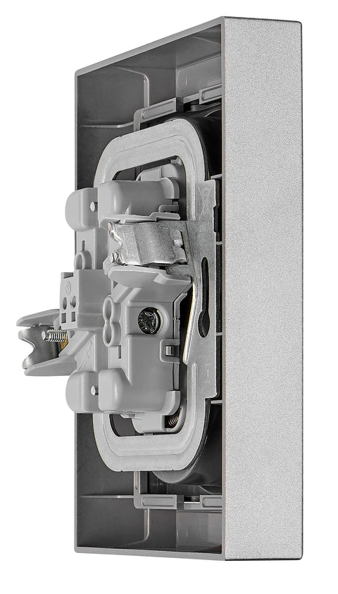 Priză dublă completăcu Pin PE, conexiune cu șurub, antracit