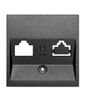 Mască pentru priză 1xRJ45 TOOLLESS LINE, antracit