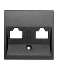 Mască pentru priză 2xRJ45 TOOLLESS LINE, antracit