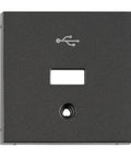 Mască pentru priză USB, antracit