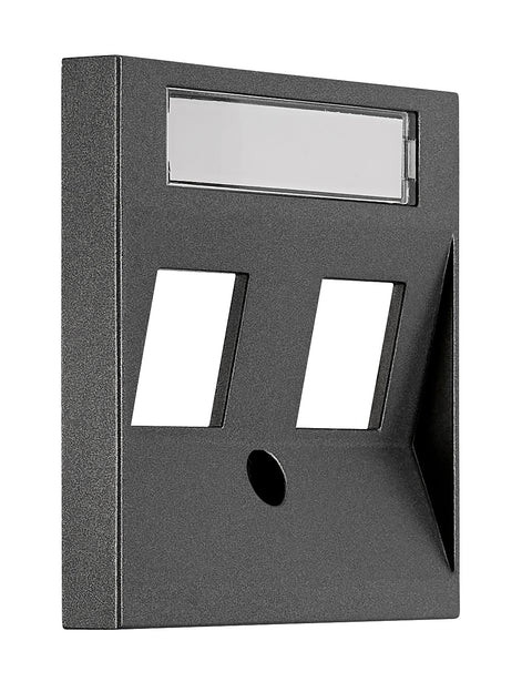 Mască 2*RJ45 ToollessLine, antracit