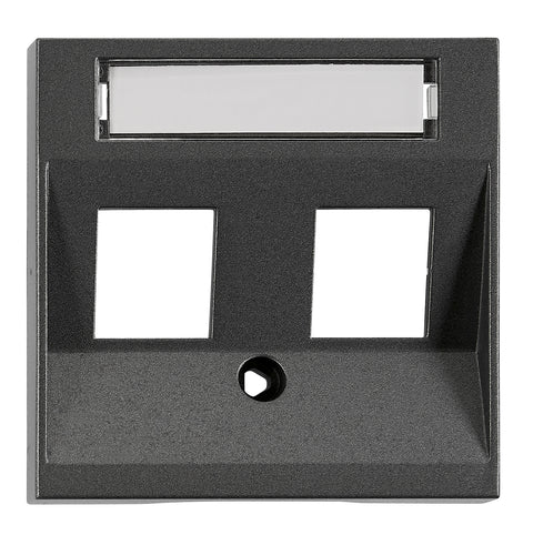 Mască 2*RJ45 ToollessLine, antracit