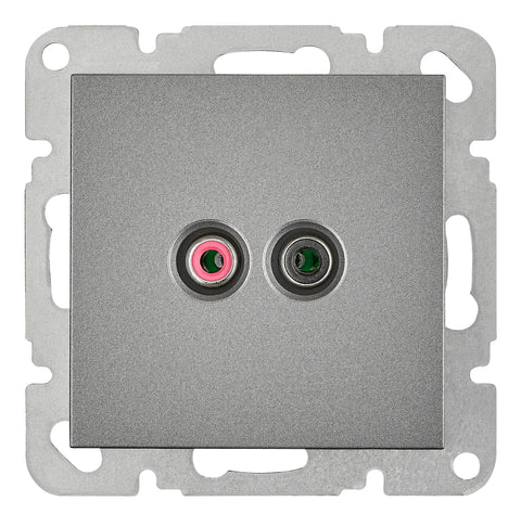 Priză audio Cinch, antracit