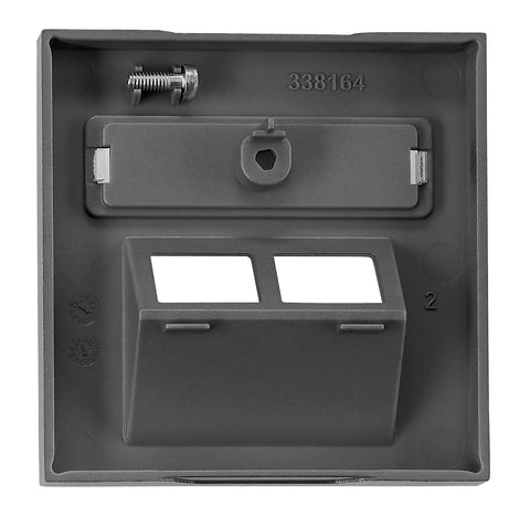 Mască 2*RJ45, antracit