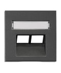 Mască 2*RJ45, antracit