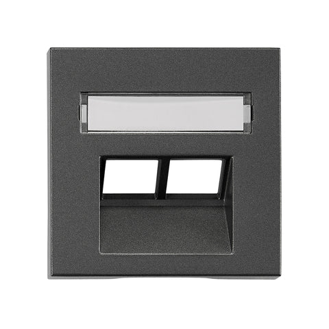 Mască 2*RJ45, antracit