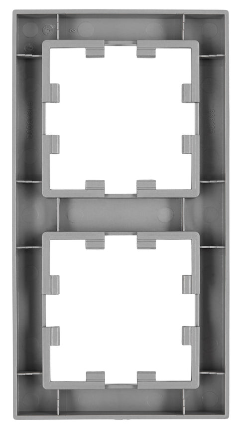 Ramă 2 aparate, Design CUBIC, antracit