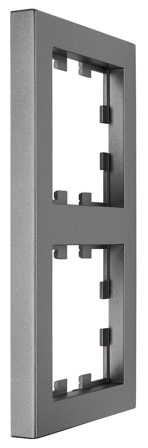 Ramă 2 aparate, Design CUBIC, antracit