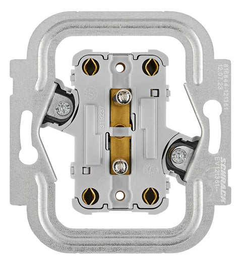 Priză dublă completăcu Pin PE, conexiune cu șurub, argintiu