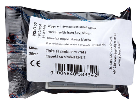 Clapetă cu simbol CHEIE, argintiu