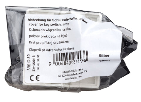 Placă frontală pentru întrerupător cu cheie, argintiu