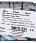 Mască priză dublă de încărcare USB, argintiu