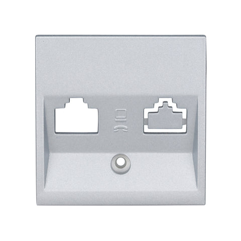 Mască pentru priză 1xRJ45 TOOLLESS LINE, argintiu