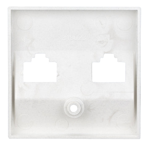 Mască pentru priză 2xRJ45 TOOLLESS LINE, argintiu