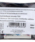 Mască pentru priză TDO(tel. Austria)/priză boxe, argintiu