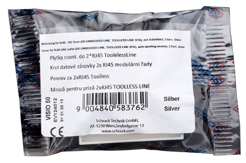 Capac priză RJ45 (DE-EMBEDDED LINE,TOOLLESS LINE SFB),argint